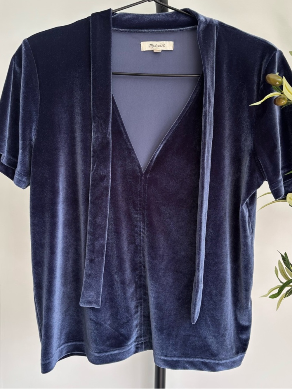 • [Madewell] Velvet Tie Top •
